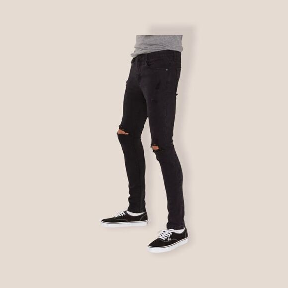 The People Vs. 1990 Destroyed Jeans Black Sz 32 NWT - Picture 3 of 11